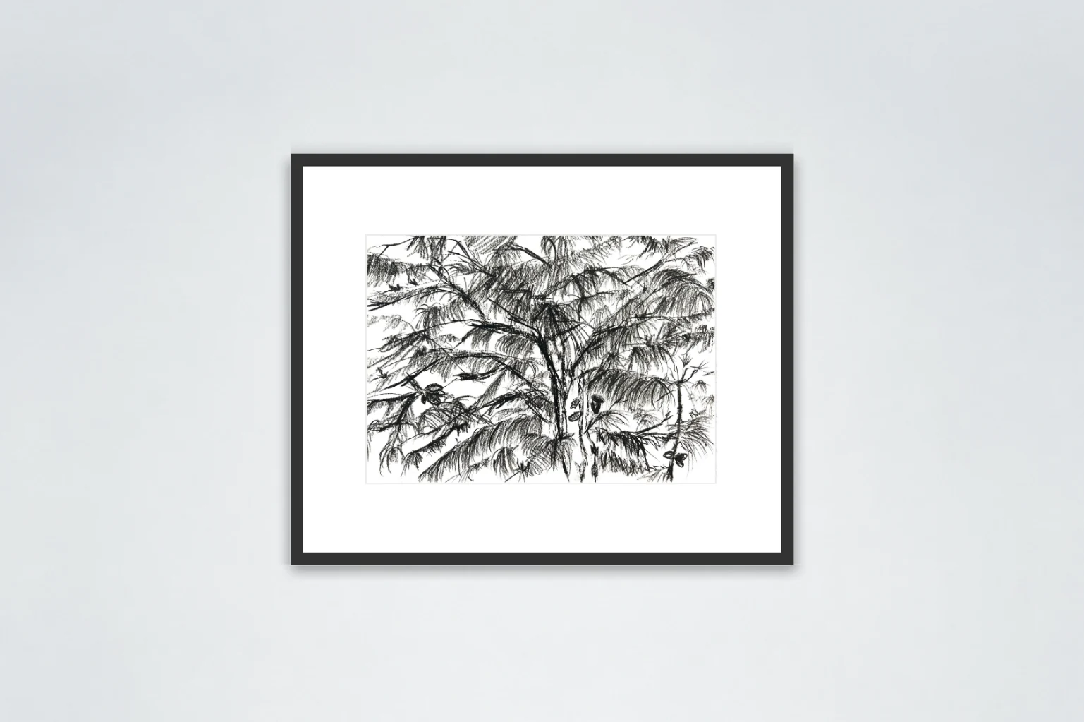 Breeze, 2024, charcoal on paper