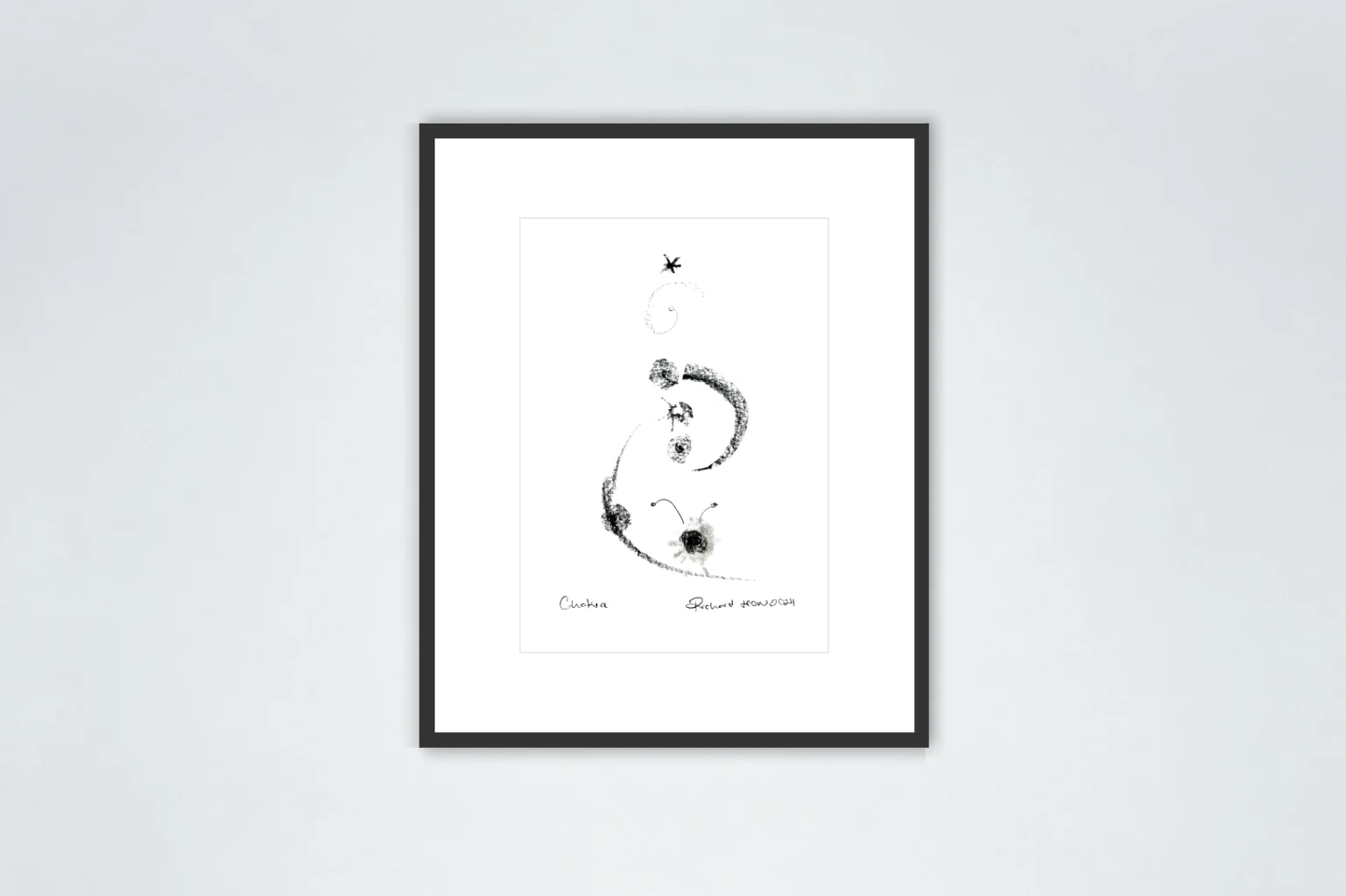 Chakra, 2024, charcoal on paper