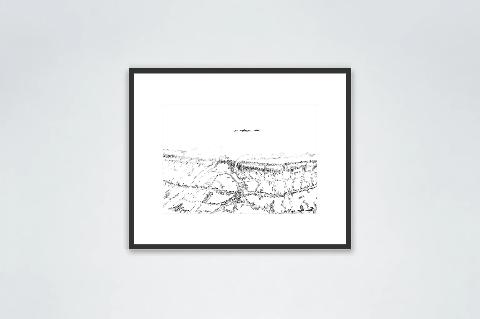 Life-scape, 2024, charcoal on paper
