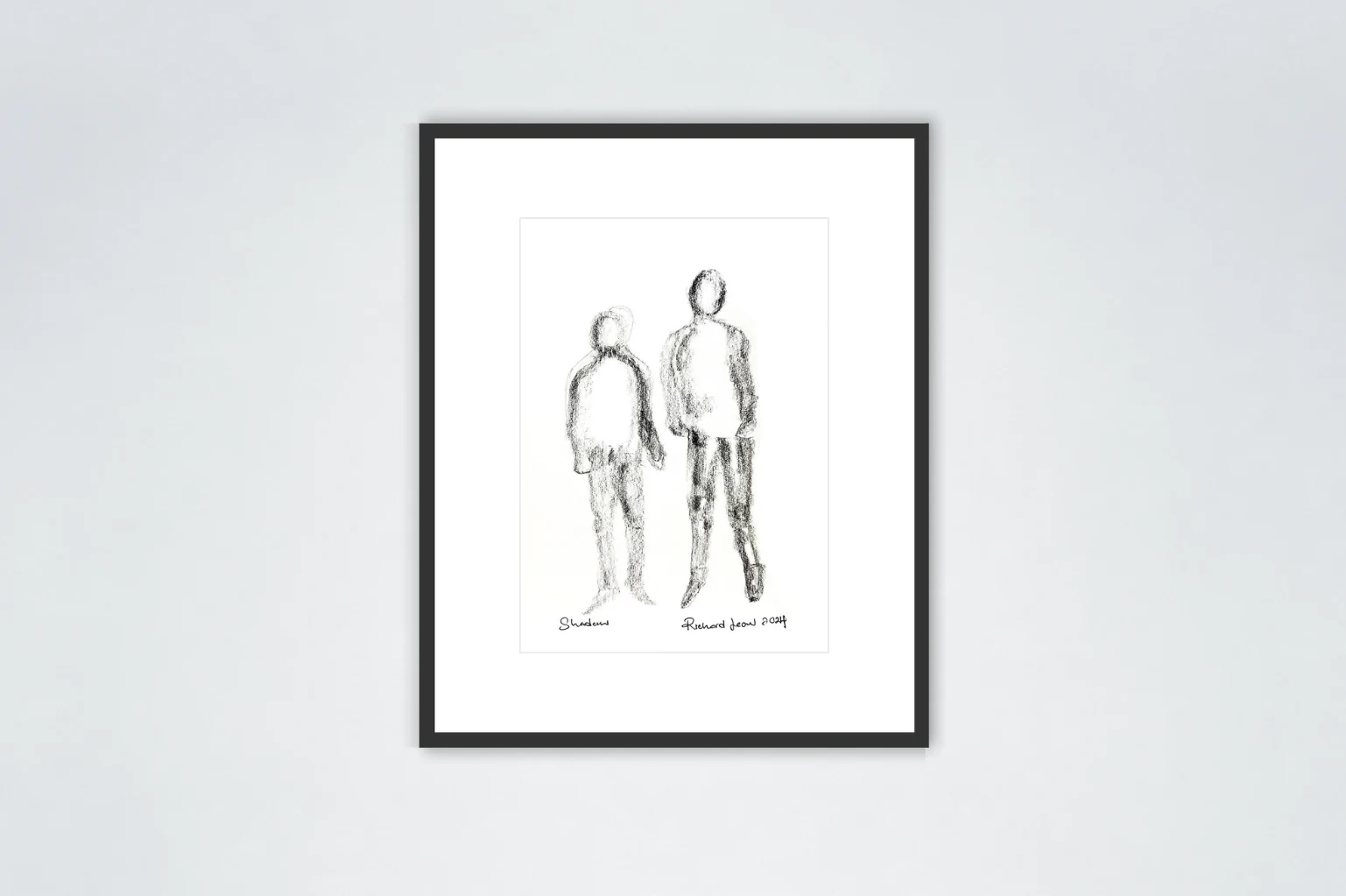 Shadow, 2024, charcoal on paper