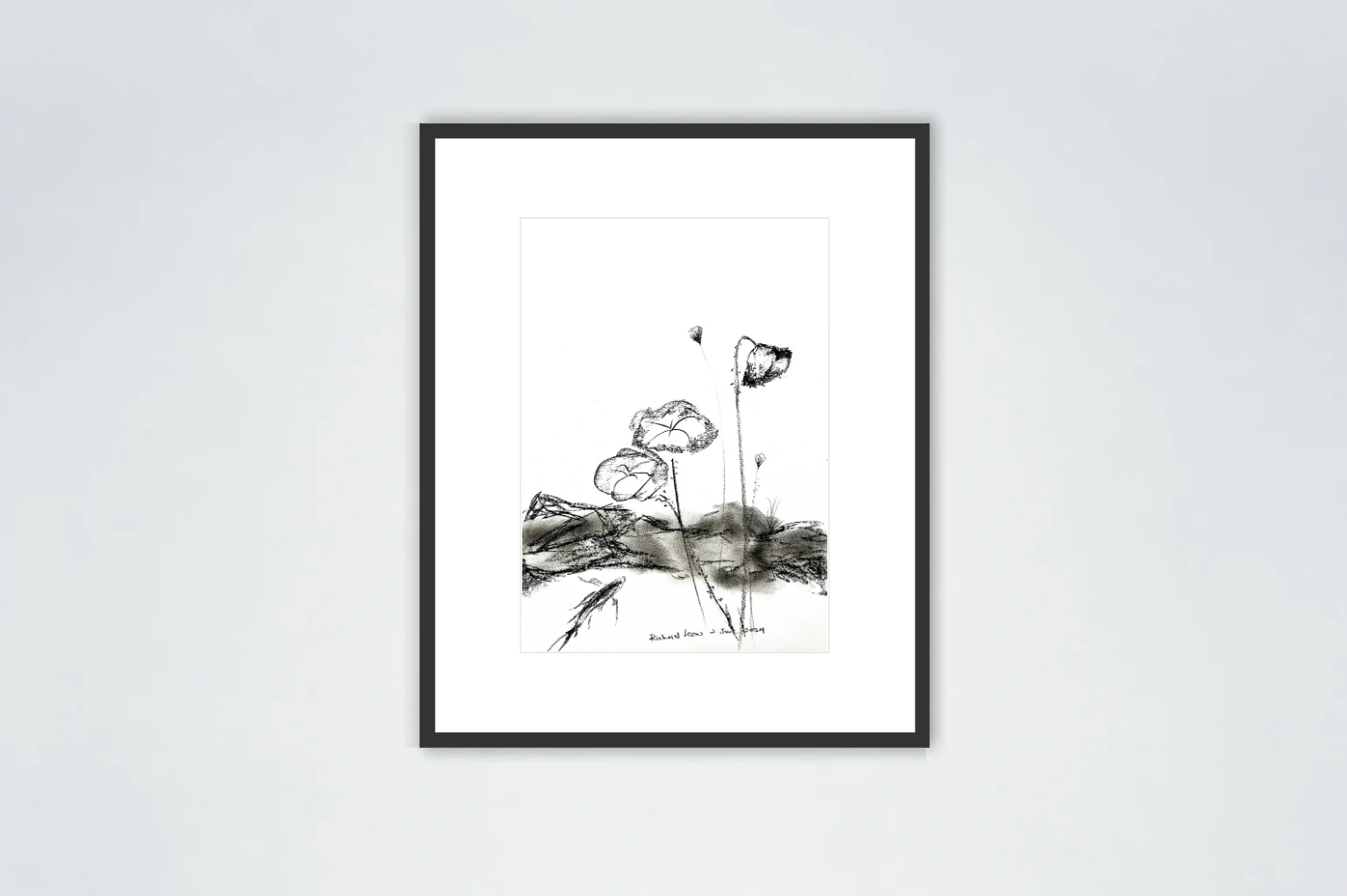 Silent Companions, 2024, charcoal on paper