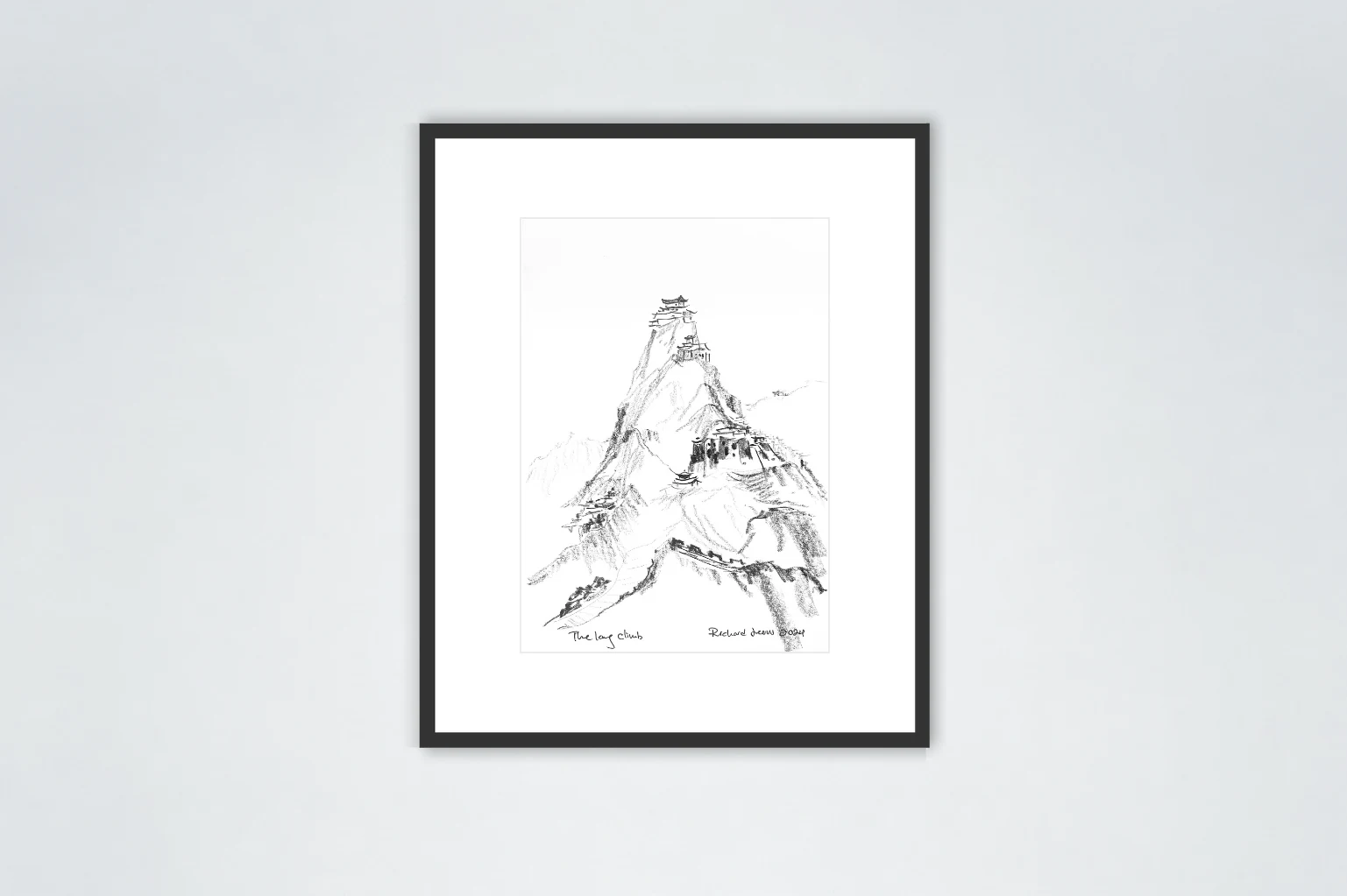 The Long Climb, 2024, charcoal on paper