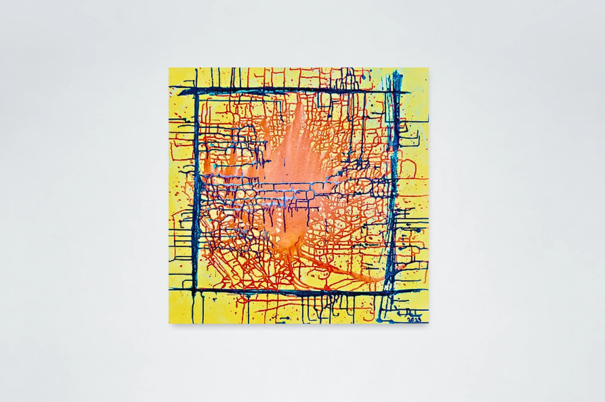 The Illusion of Controlling Life's Maze, 2023, acrylic and pastel on canvas